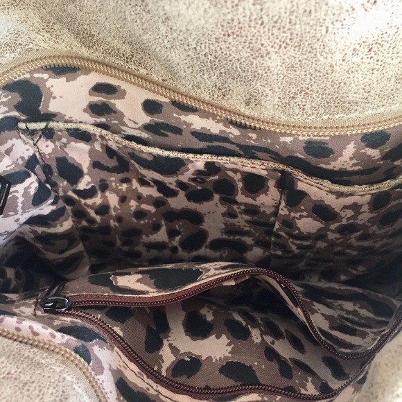 Khaki Fold Over Chain Women Oversized Bag. New - Picture 9 of 16